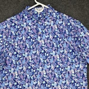 Peter Millar CaddyShack Cocktail bomb Summer Comfort Polo Mens M Watersound club